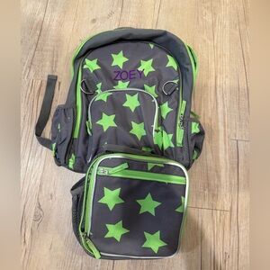 Pottery Barn Kids Personalized “Zoey” Star Backpack & Matching Lunchbox